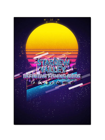 Stardew Valley Definitive Fishing Guide cover with retro design elements