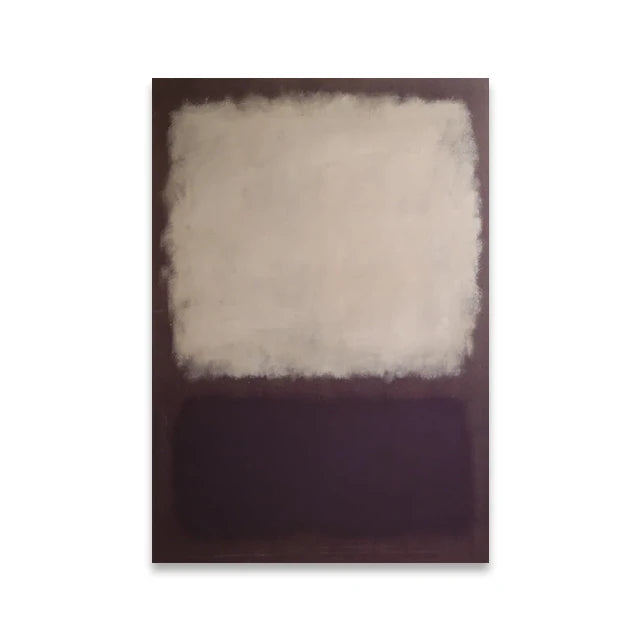 Rectangular white rug on a dark brown background