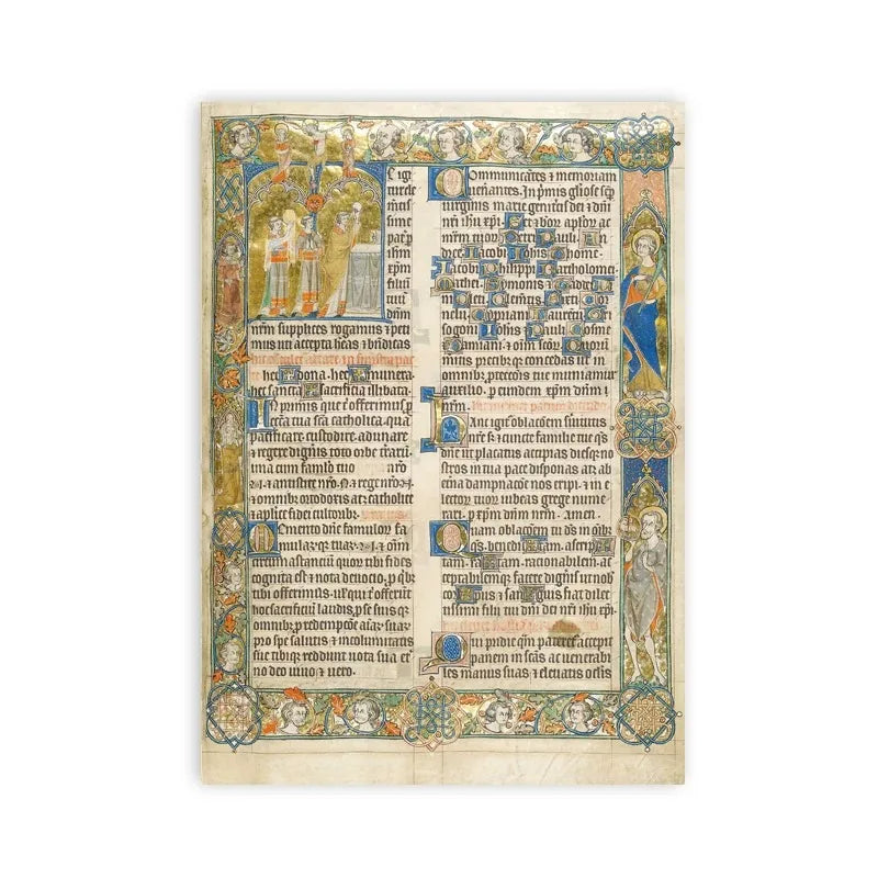 Decorative text page with illustrations on a white background