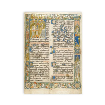 Decorative text page with illustrations on a white background