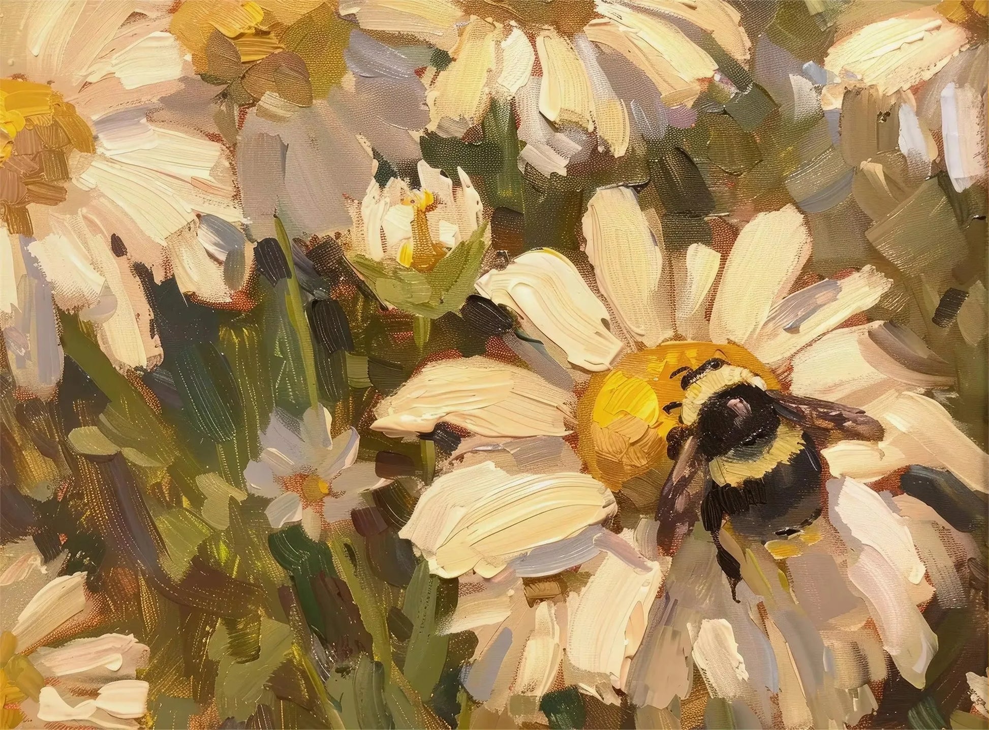 A bee on top a flower