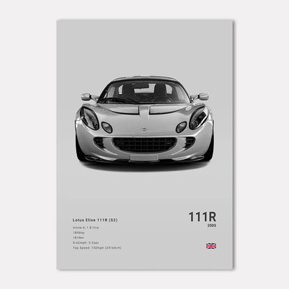 Lotus Elise 111R (S2) car on a gray background