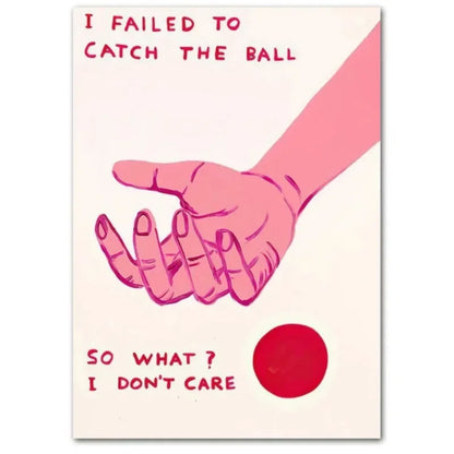 Cartoon illustration of two hands holding a red ball with text on a white background