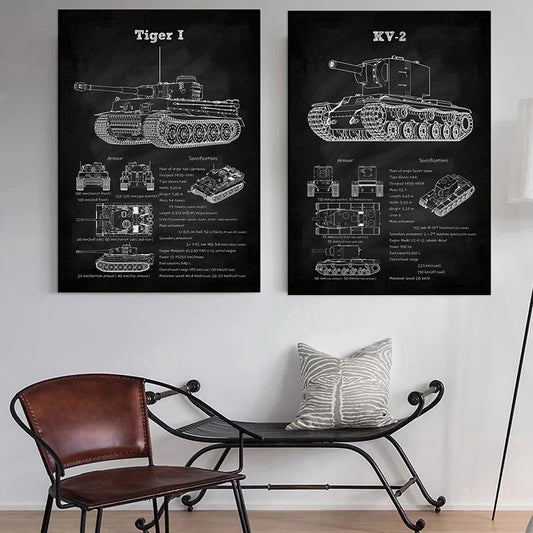 Tanks Blueprint Collection - Canvas & Curio