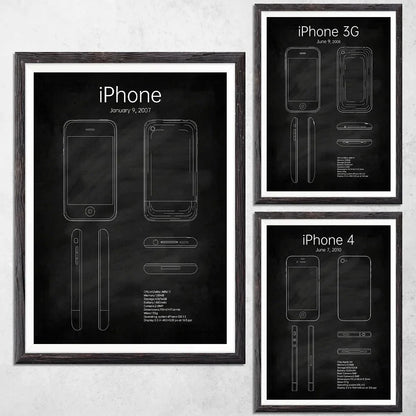 Smartphones Blueprint Collection - Canvas & Curio