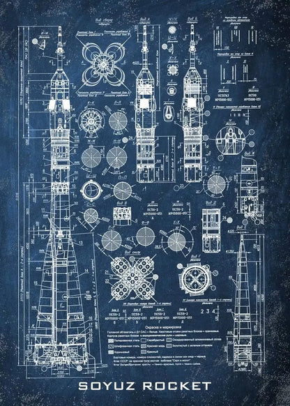 Space Shuttle Blueprint Collection - Canvas & Curio