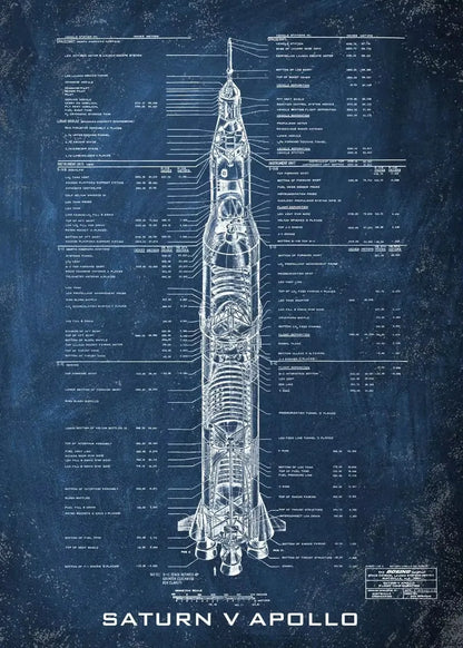 Space Shuttle Blueprint Collection - Canvas & Curio
