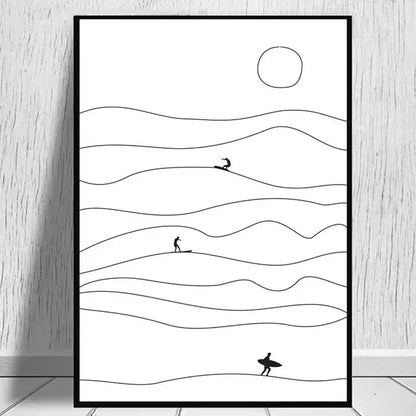 Surfing Beach Collection - Canvas & Curio