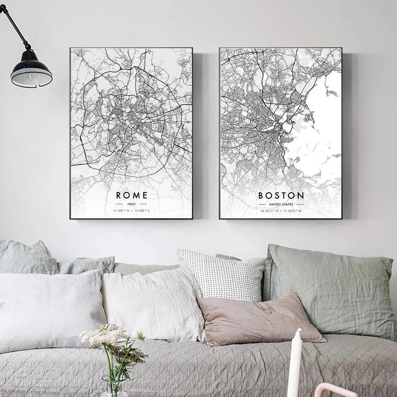 Timeless City Maps Collection - Canvas & Curio