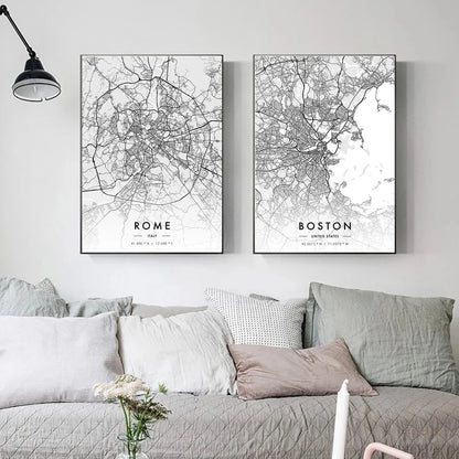 Timeless City Maps Collection - Canvas & Curio