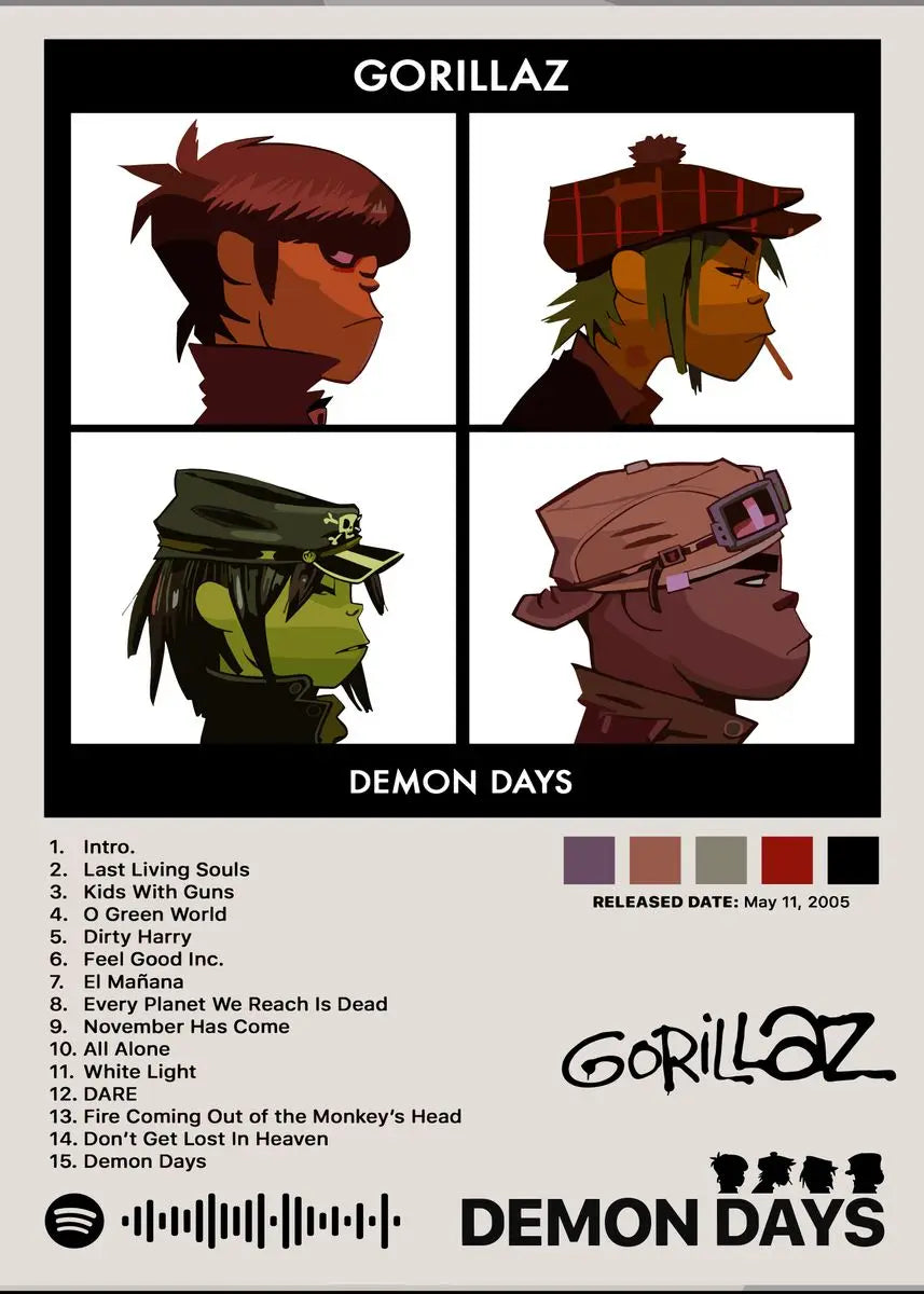 Gorillaz Anime Collection - Canvas & Curio