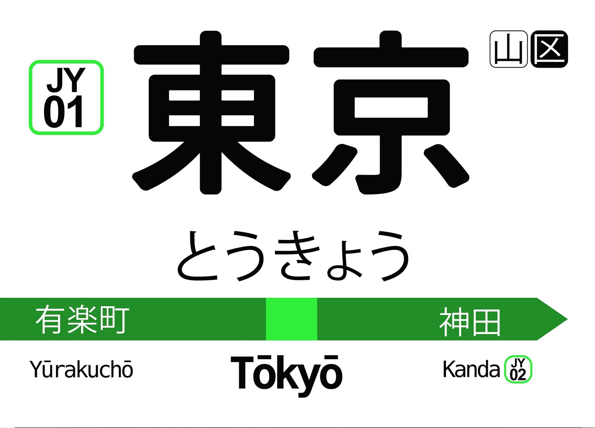 Map or diagram with text and symbols related to Tokyo, including station names and district labels.