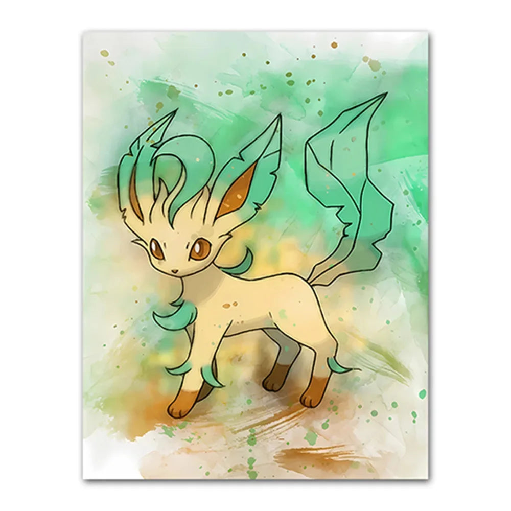 Illustration of a dragon-like creature with green and brown colors on a light background