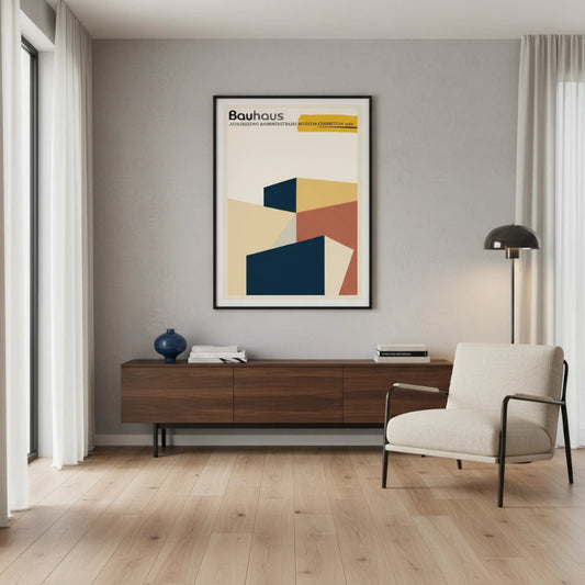 geometry artwork in framed room setting Canvas & Curio